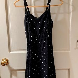 Black and white sleeveless dress